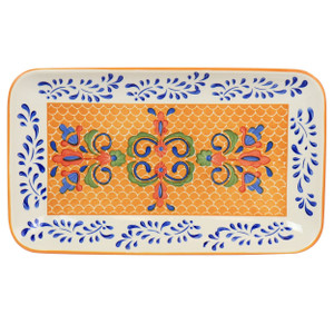 Laurie Gates Hand Painted Tierra Stoneware Serving Platter D970-130974.01RR Laurie Gates Hand Painted Tierra Stoneware Serving Platter D970-130974.01RR