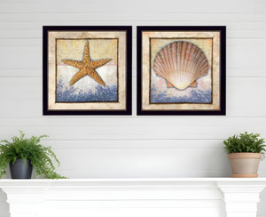 Set Of Two Sea Journey Black Framed Print Wall Art N270-405710 Set Of Two Sea Journey Black Framed Print Wall Art N270-405710