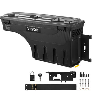 VEVOR Truck Bed Storage Box, Lockable Lid, Waterproof ABS Wheel Well Tool Box 6.6 Gal/20 L with Pas E415-KCLJGDODGERAMO9XUV0 VEVOR Truck Bed Storage Box, Lockable Lid, Waterproof ABS Wheel Well Tool Box 6.6 Gal/20 L with Pas E415-KCLJGDODGERAMO9XUV0