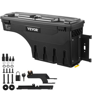 VEVOR Truck Bed Storage Box, Lockable Swing Case with Password Padlock, 6.6 Gal/25 L ABS Wheel Well E415-KCLJGFORDF150SLEXV0 VEVOR Truck Bed Storage Box, Lockable Swing Case with Password Padlock, 6.6 Gal/25 L ABS Wheel Well E415-KCLJGFORDF150SLEXV0