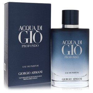 Acqua Di Gio Profondo by Giorgio Armani Eau De Parfum Spray Refillable 3.3 oz (Men) V728-567705 Acqua Di Gio Profondo by Giorgio Armani Eau De Parfum Spray Refillable 3.3 oz (Men) V728-567705