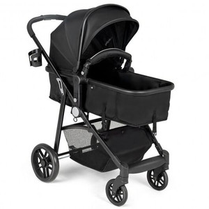 2-in-1 Foldable Pushchair Newborn Infant Baby Stroller-Black - Color: Black D681-BB5636BK 2-in-1 Foldable Pushchair Newborn Infant Baby Stroller-Black - Color: Black D681-BB5636BK