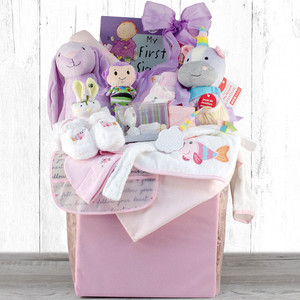 Congratulations: Baby Girl Gift Basket Z954-CPB-327