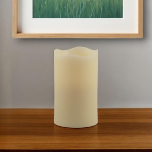 5" Ivory Flameless Pillar Candle N270-485143 5" Ivory Flameless Pillar Candle N270-485143