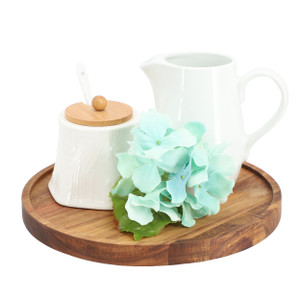 MegaChef 10 Inch Acacia Wood Lazy Susan Tray D970-MC-A108 MegaChef 10 Inch Acacia Wood Lazy Susan Tray D970-MC-A108