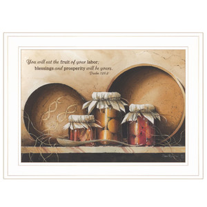 Blessings and Prosperity 2 White Framed Print Wall Art N270-406507 Blessings and Prosperity 2 White Framed Print Wall Art N270-406507