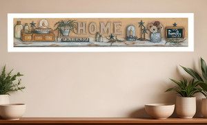 Where Family and Friends Gather White Framed Print Wall Art N270-415493