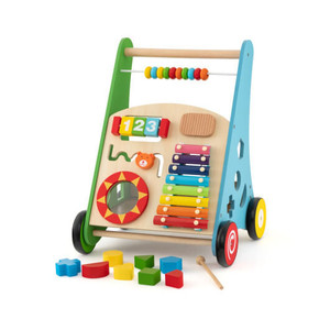 Toddler Push Walker Activity Center Toy with Burr-free Handle D681-TM10058
