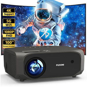Projector with 5G WiFi and Bluetooth, 10000L Native 1080P Portable Outdoor Video Projector 4K Suppo T575-S0671297191