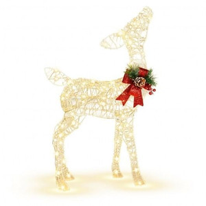 34.5 Inch Lighted Christmas Reindeer Decoration with 50 Warm White LED Lights B593-EU10019US