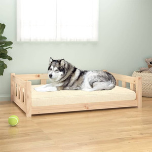 Dog Bed Natural Pine Solid Pine Wood Large Durable Dog Bed A949-833257