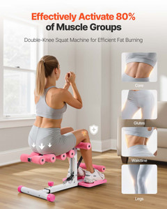 Deep Squat Machine, Adjustable Glutes Trainer Machine with 3 High-Strength Resistance Bands, Foldin E415-SXSDJZLSGZLK1SONK001V0