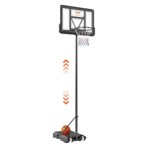 Basketball Hoop, 4-10 ft Adjustable Height Portable Backboard System, 44 inch Basketball Hoop & Goa E415-LQK44CKWDJ00OBGUSV0