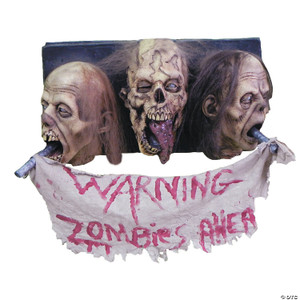 3Faced Zombie Wall Plaque Halloween Decoration N274-MR01TA610