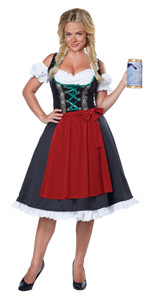 California Costumes Women s Oktoberfest Fraulein Costume Black Red Small N274-FC01102891