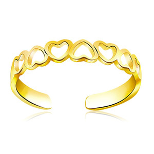 14k Yellow Gold Heart Toe Ring P150-53619