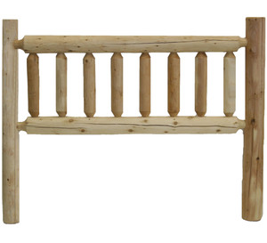 Natural Clear Finish Cedar Log Double Headboard N270-370317