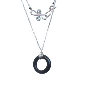 Necklace 151 - Silver L161-NK151-silver Necklace 151 - Silver L161-NK151-silver