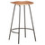 Bar Stool Set of 4 natural wood and black A949-320652