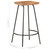 Bar Stool Set of 4 natural wood and black A949-320652