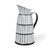 13" White And Black Artisan Glaze Ceramic Pitcher N270-392198