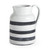 9" Rustic White And Blue Stripe Ceramic Jug N270-392203