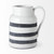 9" Rustic White And Blue Stripe Ceramic Jug N270-392203