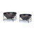 Set Of Two Metal Bowls With Stands N270-392174