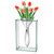 14 Mouth Blown Crystal Non Tarnish Aluminum And Glass Vase N270-375721