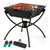 3-in-1 Camping Campfire Grill with Stainless Steel Grills Carrying Bag & Gloves-Silver B593-NP11403