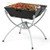 3-in-1 Camping Campfire Grill with Stainless Steel Grills Carrying Bag & Gloves-Silver B593-NP11403