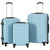 Hardcase Trolley Set 3 pcs Blue ABS A949-91889