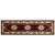 8' Red and Ivory Floral Border Runner Rug N270-353667