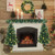 4 Pieces Christmas Decoration Set with Garland Wreath and Entrance Trees B593-CM23599