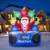 6 Feet Inflatable DJ Santa with Rotating Music Light and Flashing LEDs - Color: Multicolor D681-CM25251US