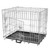 Dog Crate Silver, Black Galvanized Steel, Plastic Large Foldable A949-170217