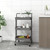  3-Tier Kitchen Trolley Gray 16.5"x13.8"x33.5" Iron and ABS A949-336337