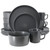 Elama Luxmatte Dark Grey 16 Piece Dinnerware Set D970-EL-LUXMATTE-16-DG