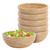 MegaChef 6 Piece 7 Inch Pine Wood Bowl Set in Tan D970-MC-P100
