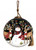 Snowman and Reindeer in Holiday Lights Hand Painted Mouth Blown Glass Ornament N270-477551