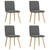 Dining Chair Set of 4 Dark Grey A949-3315275
