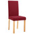  Dining Chair Set of 4 Wine Red Fabric, Rubber Wood Standard Size A949-249231