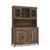 Kitchen Freestanding Hutch Cabinet with Microwave Countertop-Brown B593-KC57213+