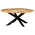 Dining Table Brown Rough Mango Wood, Powder-Coated Steel Large A949-321684