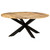 Dining Table Brown Rough Mango Wood, Powder-Coated Steel Large A949-321684