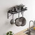 Matte Black Stainless Steel Wall Mounted Pot Rack with 10 Hanging Hooks Q280-TFBWMKPR658614527