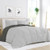 King/Cal King 3-Piece Microfiber Reversible Comforter Set in Grey / Light Grey Q280-GRKI8900