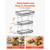 3 Tier Fruit Basket, Countertop Fruits Vegetable Bowl with Banana Hangers and Side Storage Basket,  E415-QPCFSNLZFX3CQHQD5001V0