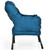 Modern Cushioned Accent Chair with Side Pocket in Navy Blue Upholstered Fabric Q280-CONV1081