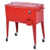 Red Portable Outdoor Patio Cooler Cart - Color: Red D681-OP2979
